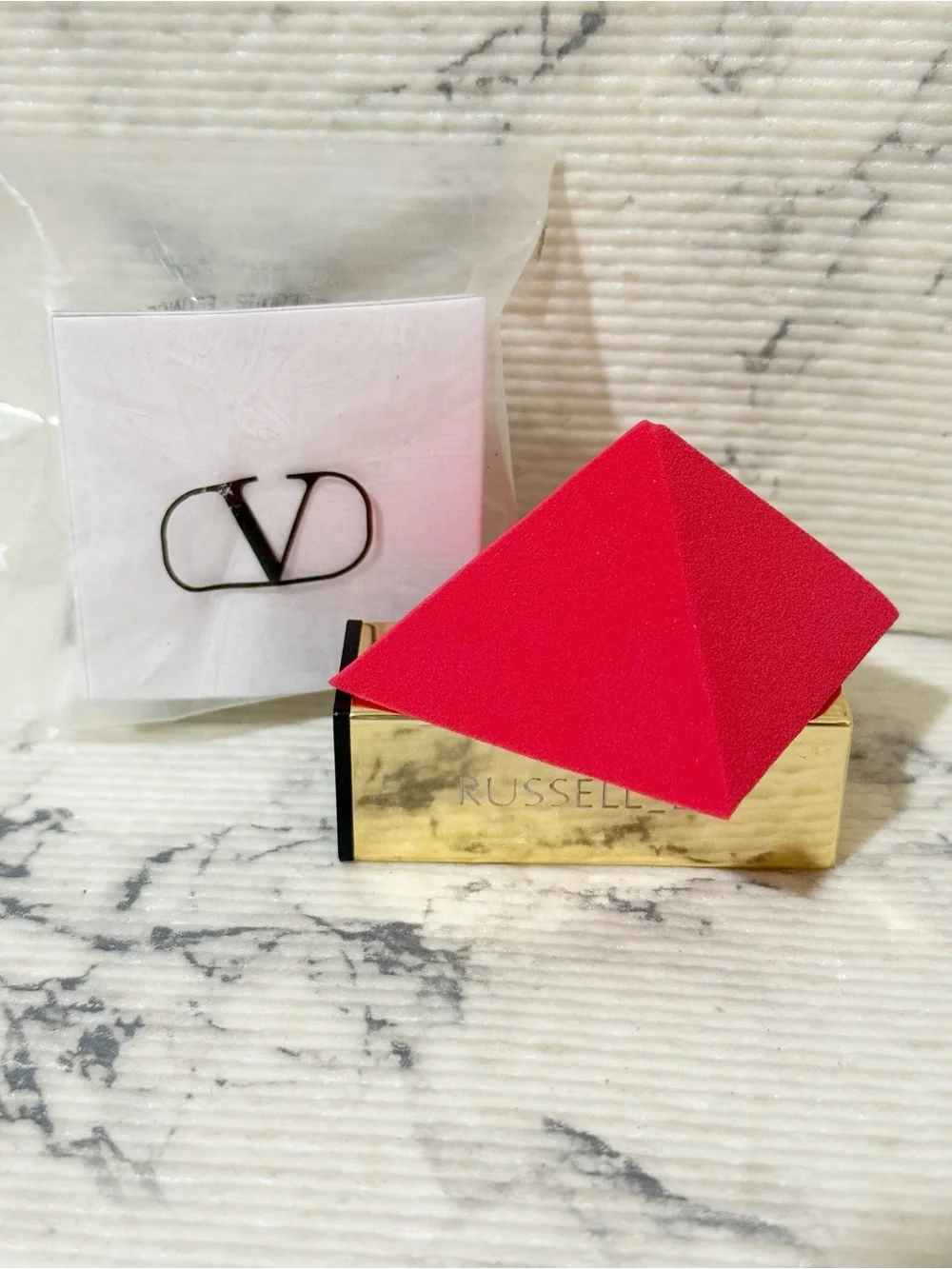 Valentino Beauty Red Pyramid Makeup Blender Sponge